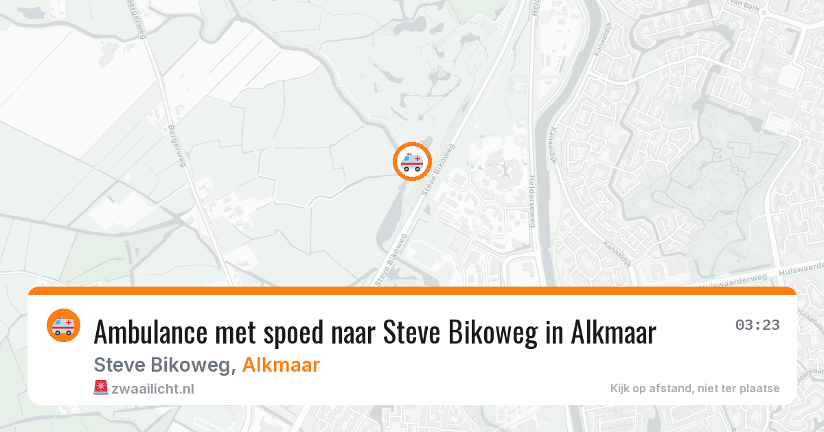 Ambulance met spoed naar Steve Bikoweg in Alkmaar — 18 mrt 2026