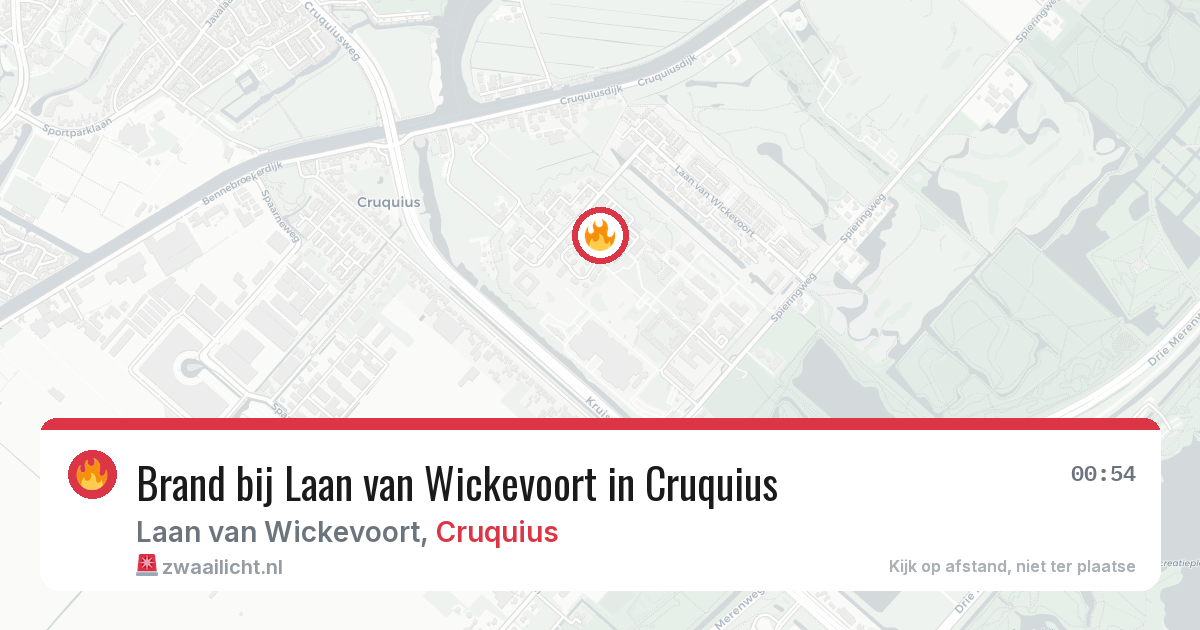 Brand bij Laan van Wickevoort in Cruquius — 22 jul 2026