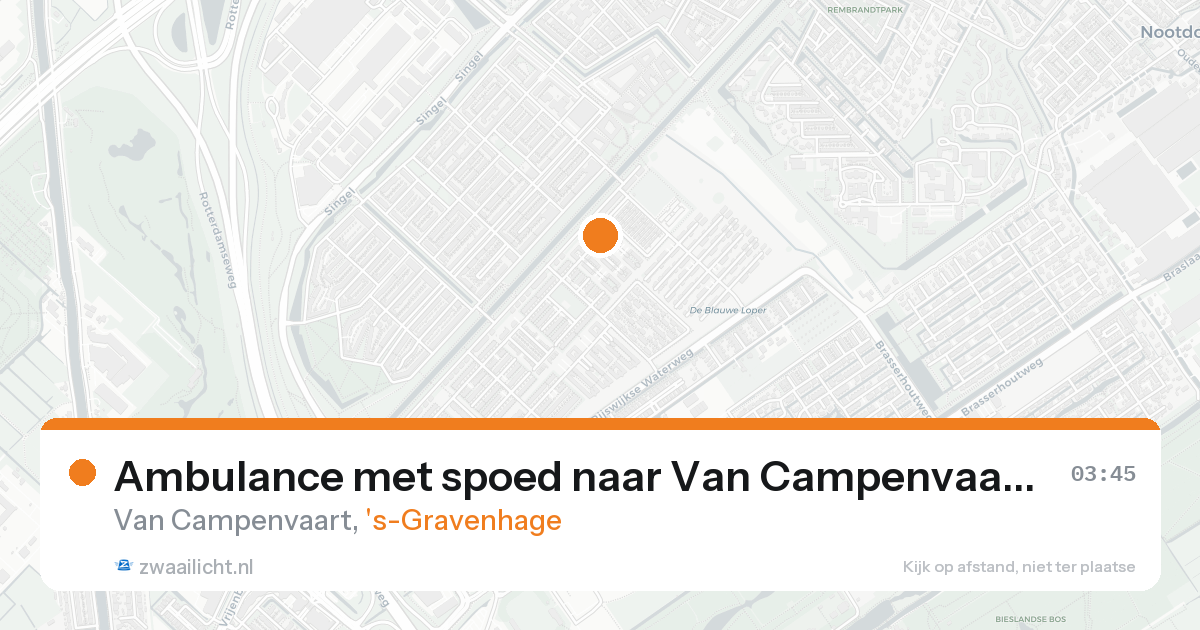 Ambulance met spoed naar Van Campenvaart in 's-Gravenhage — 21 aug 2026