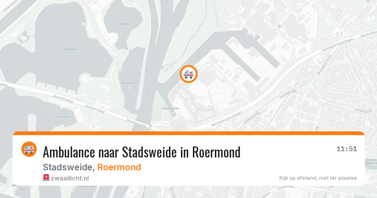 Ambulance naar Stadsweide in Roermond — 24 jul 2026