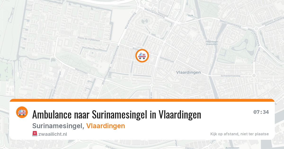 Ambulance naar Surinamesingel in Vlaardingen — 8 mei 2026