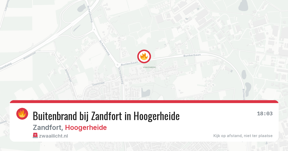 Buitenbrand bij Zandfort in Hoogerheide — 13 jul 2026