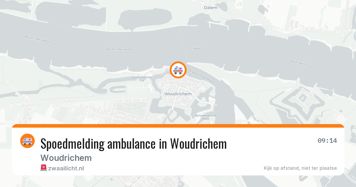 Spoedmelding ambulance in Woudrichem — 18 mrt 2026