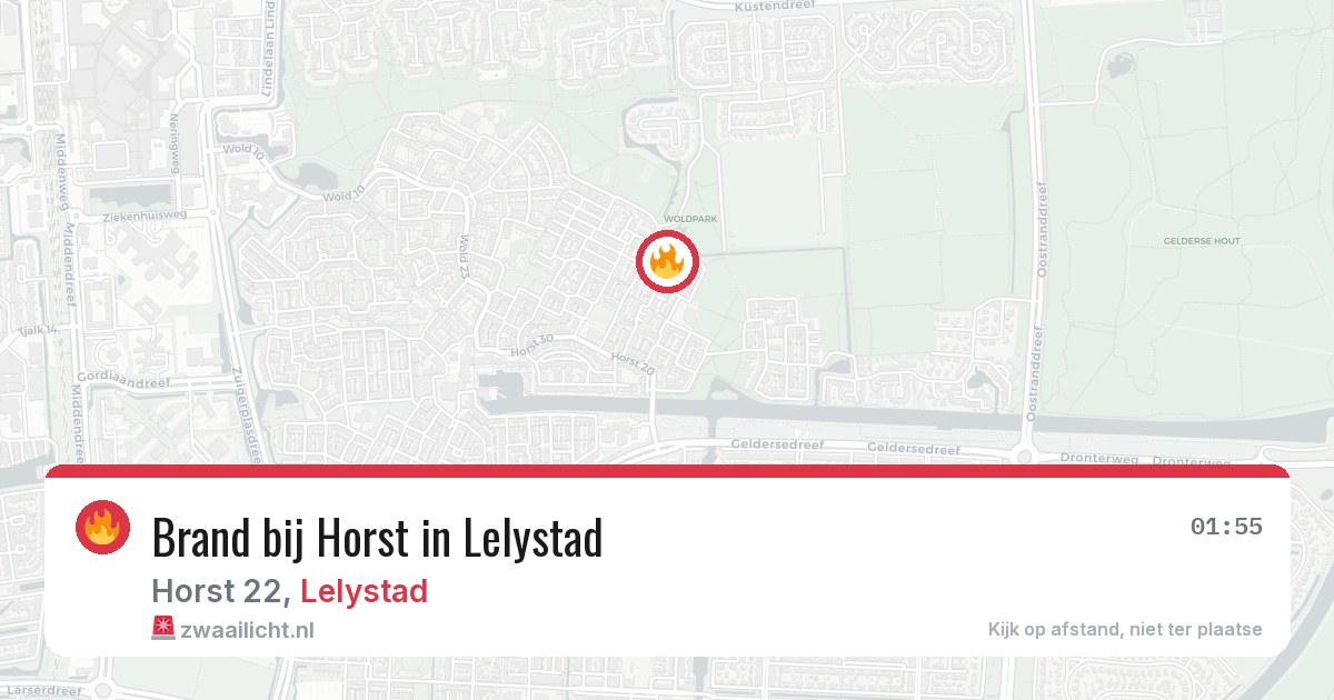 Brand bij Horst in Lelystad — 6 jul 2026