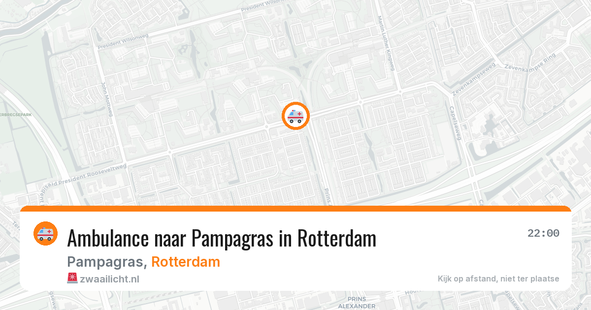 Ambulance naar Pampagras in Rotterdam — 1 aug 2026