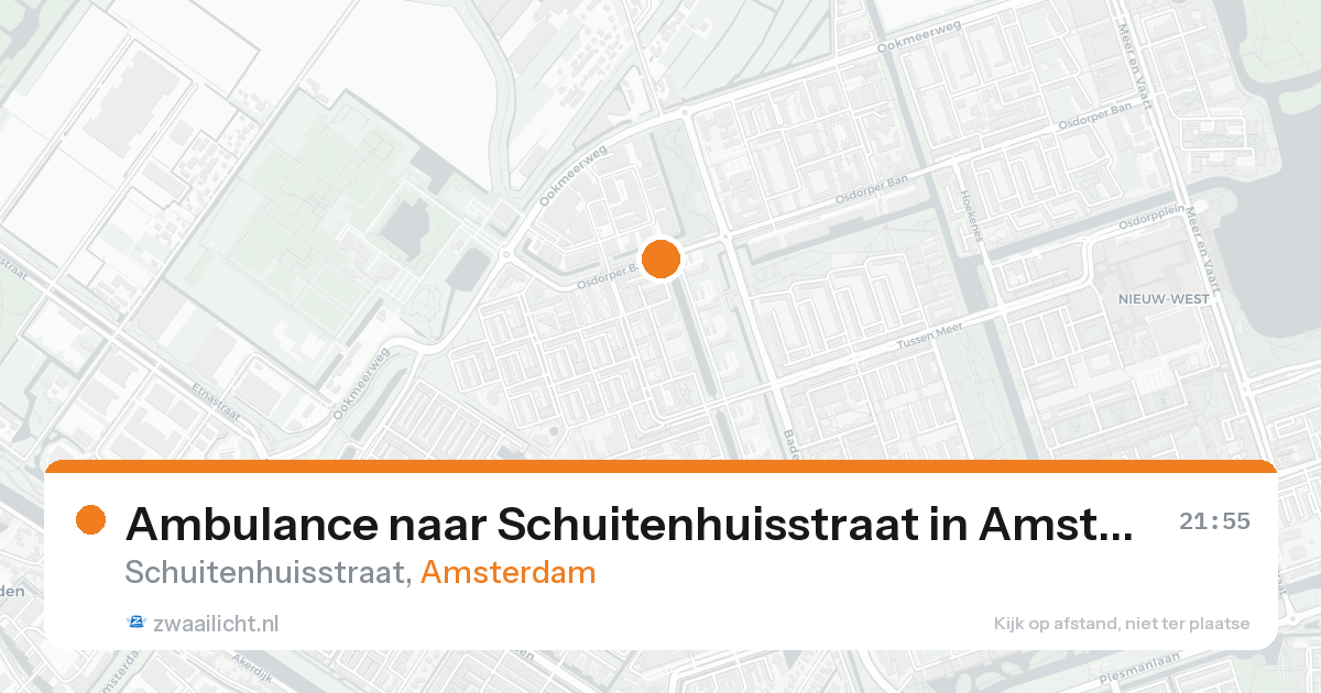 Ambulance naar Schuitenhuisstraat in Amsterdam — 15 aug 2026