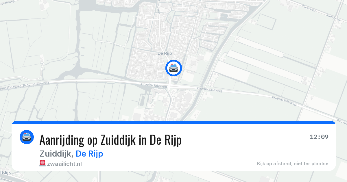 Aanrijding op Zuiddijk in De Rijp — 17 mei 2026