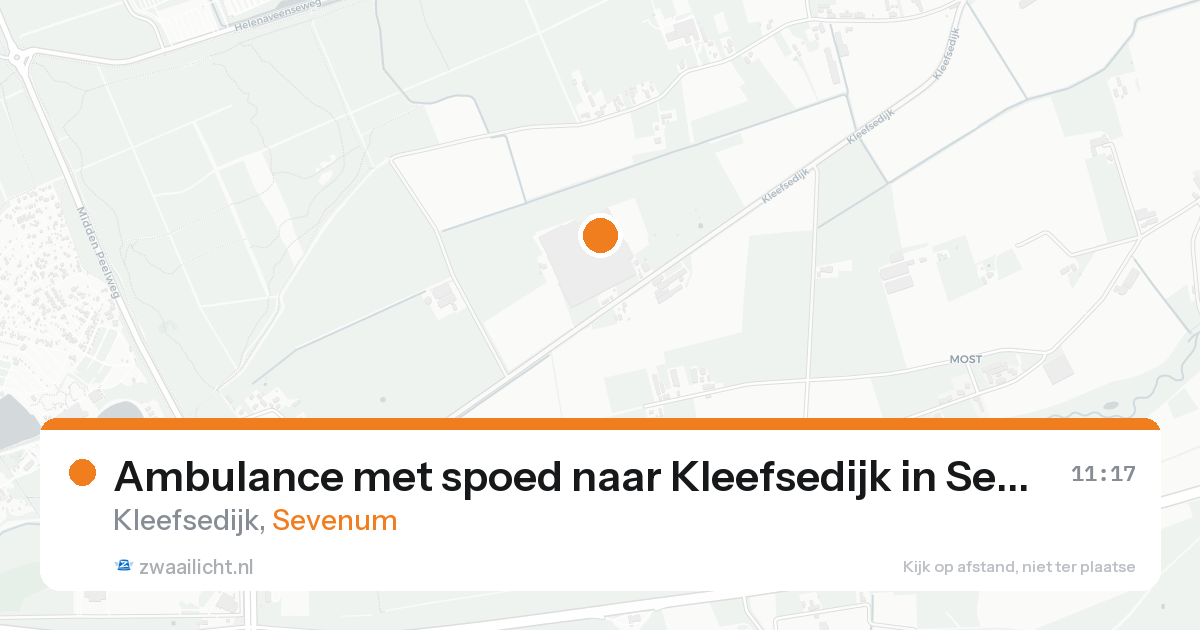Ambulance met spoed naar Kleefsedijk in Sevenum — 18 aug 2026