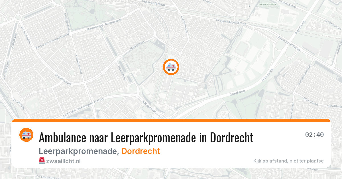 Ambulance naar Leerparkpromenade in Dordrecht — 24 jun 2026