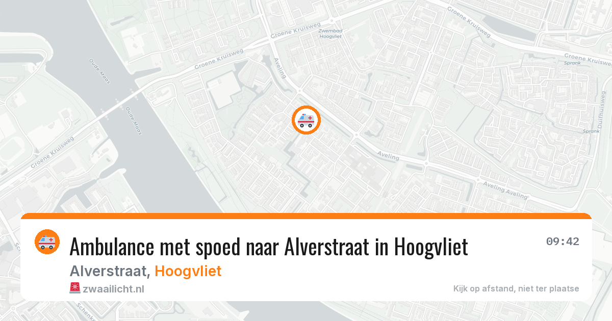 Ambulance met spoed naar Alverstraat in Hoogvliet — 25 mrt 2026