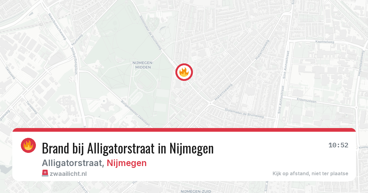 Brand bij Alligatorstraat in Nijmegen — 5 jul 2026