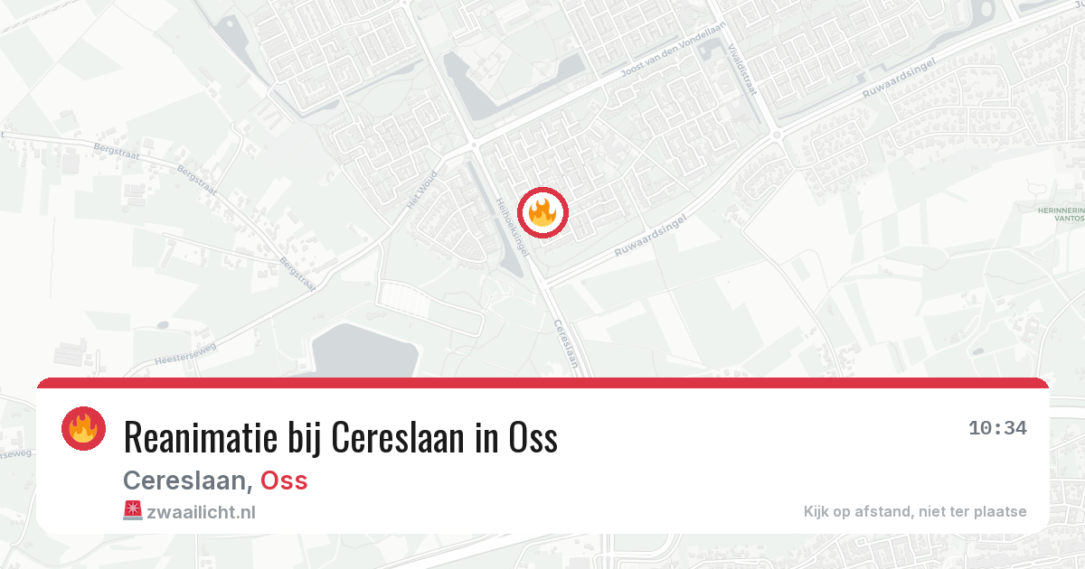 Reanimatie bij Cereslaan in Oss — 17 apr 2026