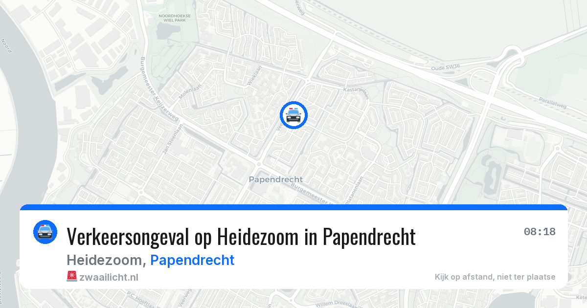 Verkeersongeval op Heidezoom in Papendrecht — 8 apr 2026