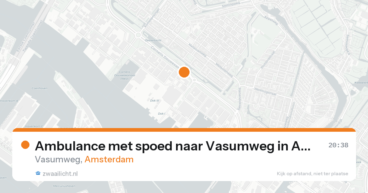Ambulance met spoed naar Vasumweg in Amsterdam — 25 aug 2026
