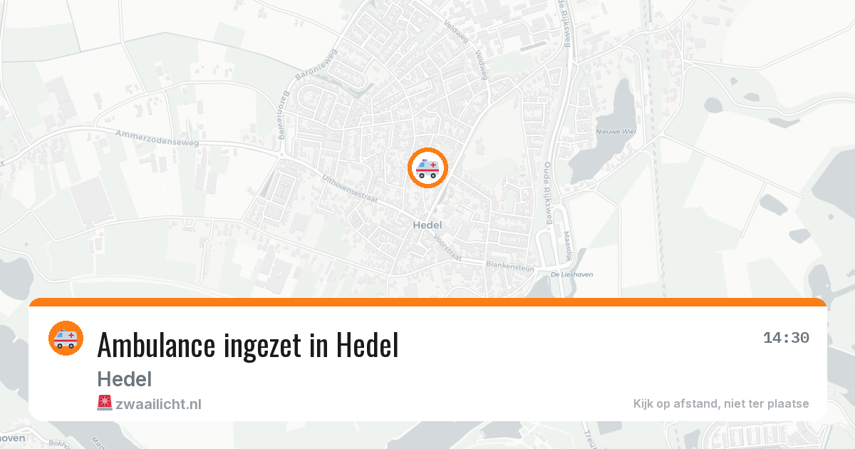 Ambulance ingezet in Hedel — 19 mei 2026