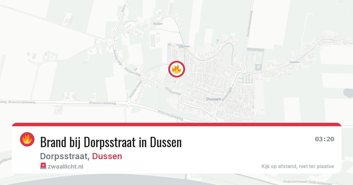 Brand bij Dorpsstraat in Dussen — 30 jan 2026