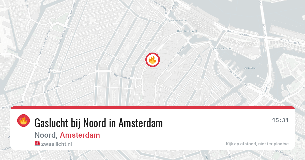 Gaslucht bij Noord in Amsterdam — 4 jul 2026
