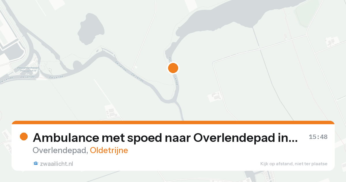 Ambulance met spoed naar Overlendepad in Oldetrijne — 21 aug 2026