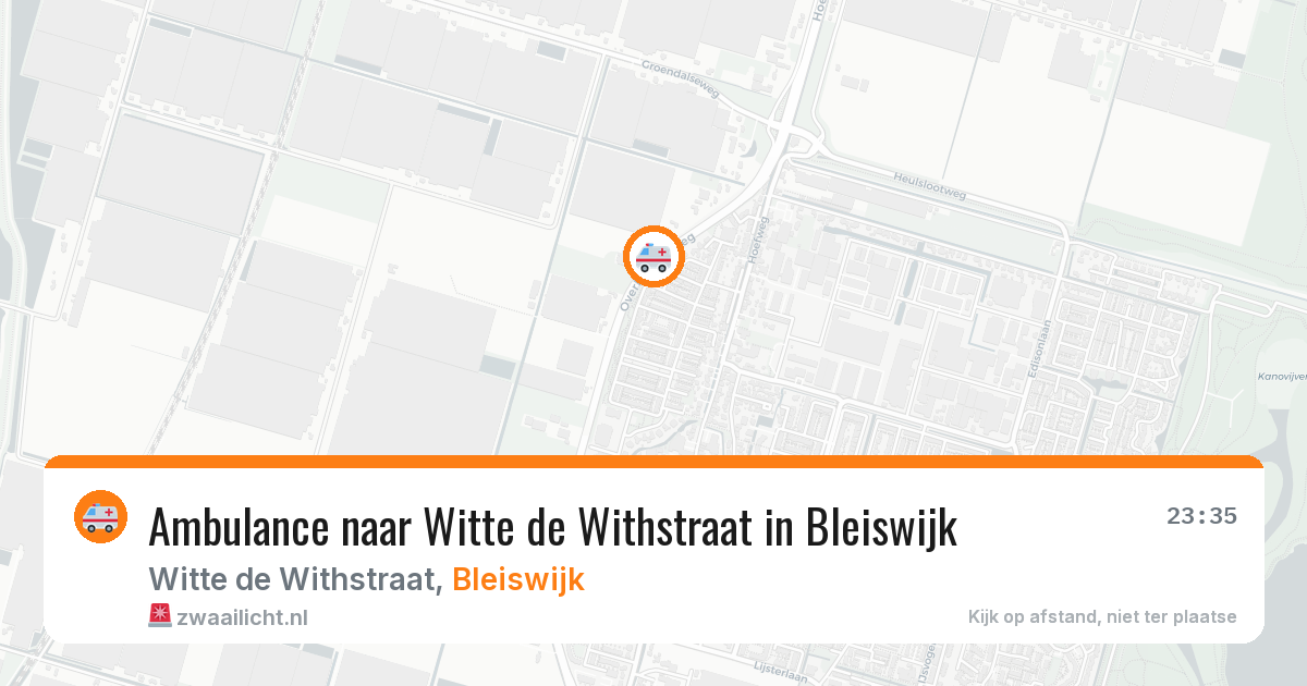 Ambulance naar Witte de Withstraat in Bleiswijk — 2 aug 2026