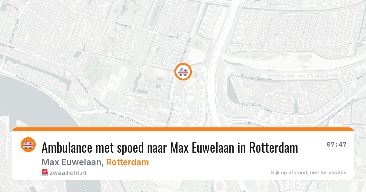 Ambulance met spoed naar Max Euwelaan in Rotterdam — 19 mei 2026