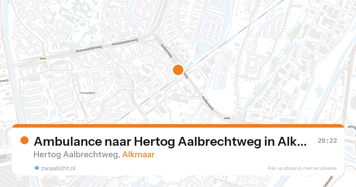 Ambulance naar Hertog Aalbrechtweg in Alkmaar — 26 aug 2026