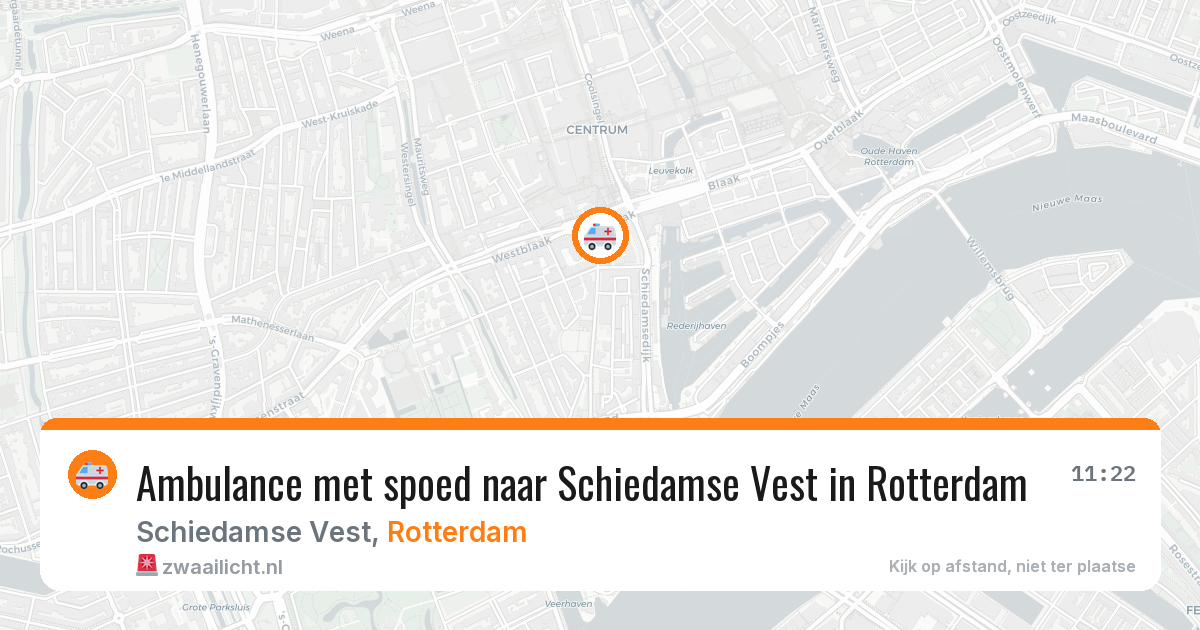 Ambulance met spoed naar Schiedamse Vest in Rotterdam — 10 jul 2026