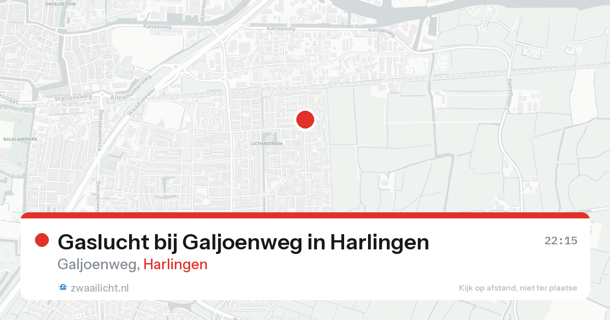 Gaslucht bij Galjoenweg in Harlingen — 7 feb 2026