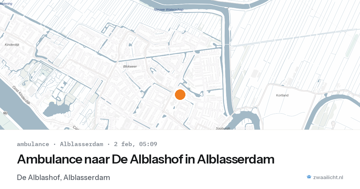 Ambulance naar De Alblashof in Alblasserdam — 2 feb 2026