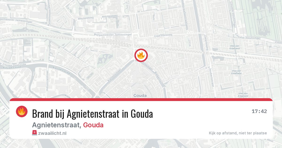 Brand bij Agnietenstraat in Gouda — 24 jun 2026