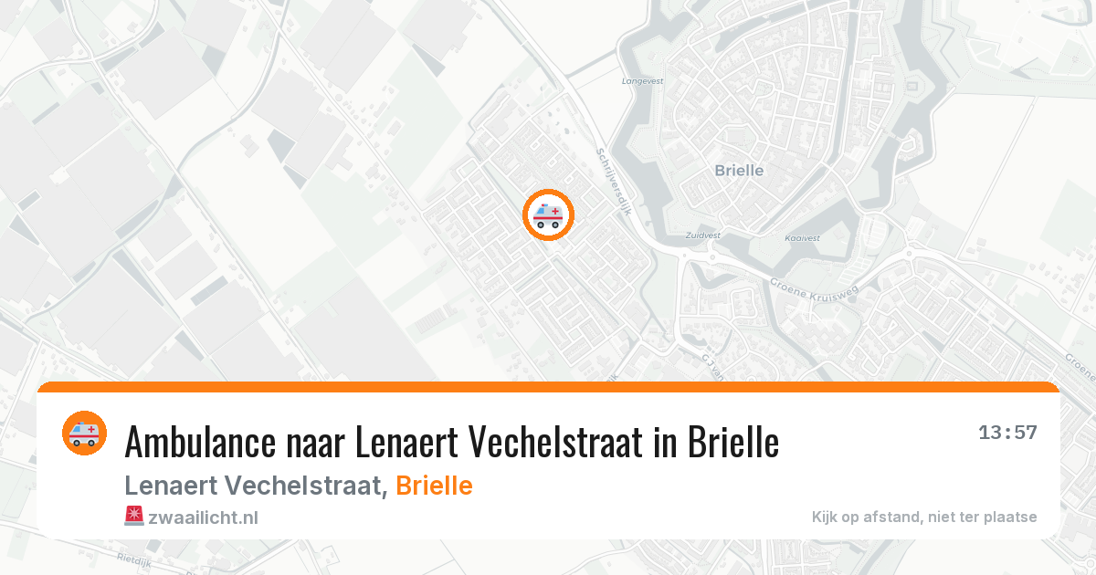 Ambulance naar Lenaert Vechelstraat in Brielle — 31 mrt 2026