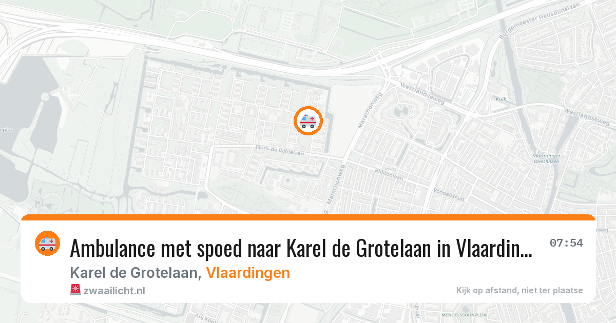 Ambulance met spoed naar Karel de Grotelaan in Vlaardingen — 2 mrt 2026