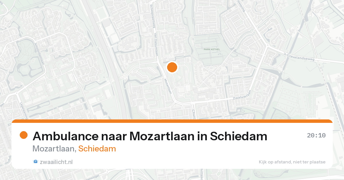 Ambulance naar Mozartlaan in Schiedam — 16 aug 2026