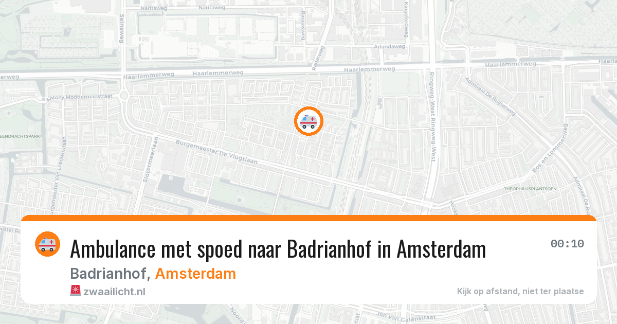 Ambulance met spoed naar Badrianhof in Amsterdam — 27 apr 2026