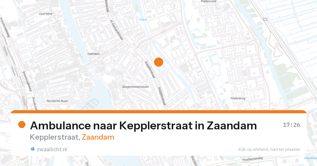 Ambulance naar Kepplerstraat in Zaandam — 25 jul 2026