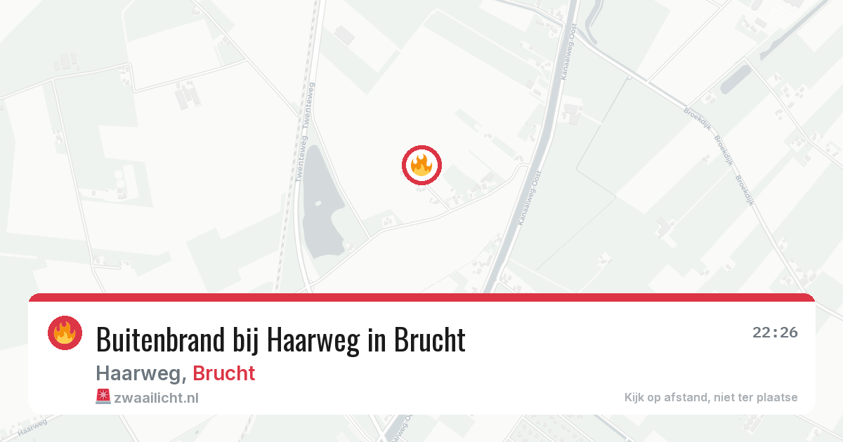 Buitenbrand bij Haarweg in Brucht — 13 aug 2026