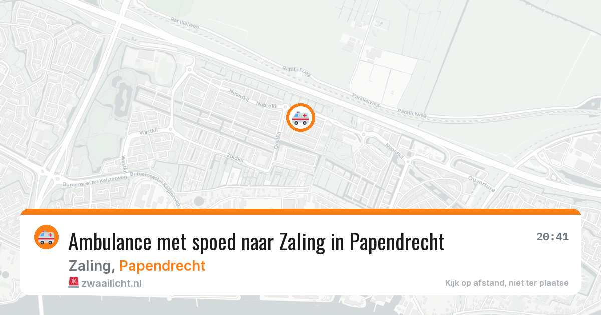 Ambulance met spoed naar Zaling in Papendrecht — 15 mei 2026