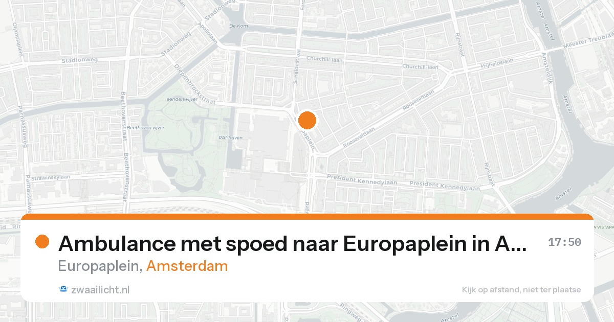 Ambulance met spoed naar Europaplein in Amsterdam — 18 aug 2026
