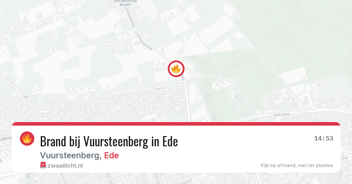 Brand bij Vuursteenberg in Ede — 20 mrt 2026