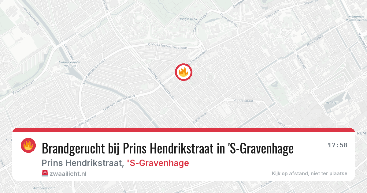 Brandgerucht bij Prins Hendrikstraat in 'S-Gravenhage — 28 mrt 2026