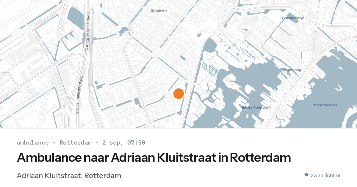 Ambulance naar Adriaan Kluitstraat in Rotterdam — 2 sep 2026