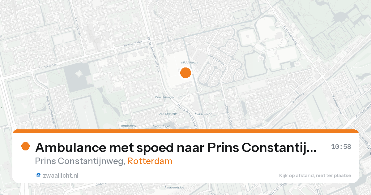 Ambulance met spoed naar Prins Constantijnweg in Rotterdam — 17 aug 2026