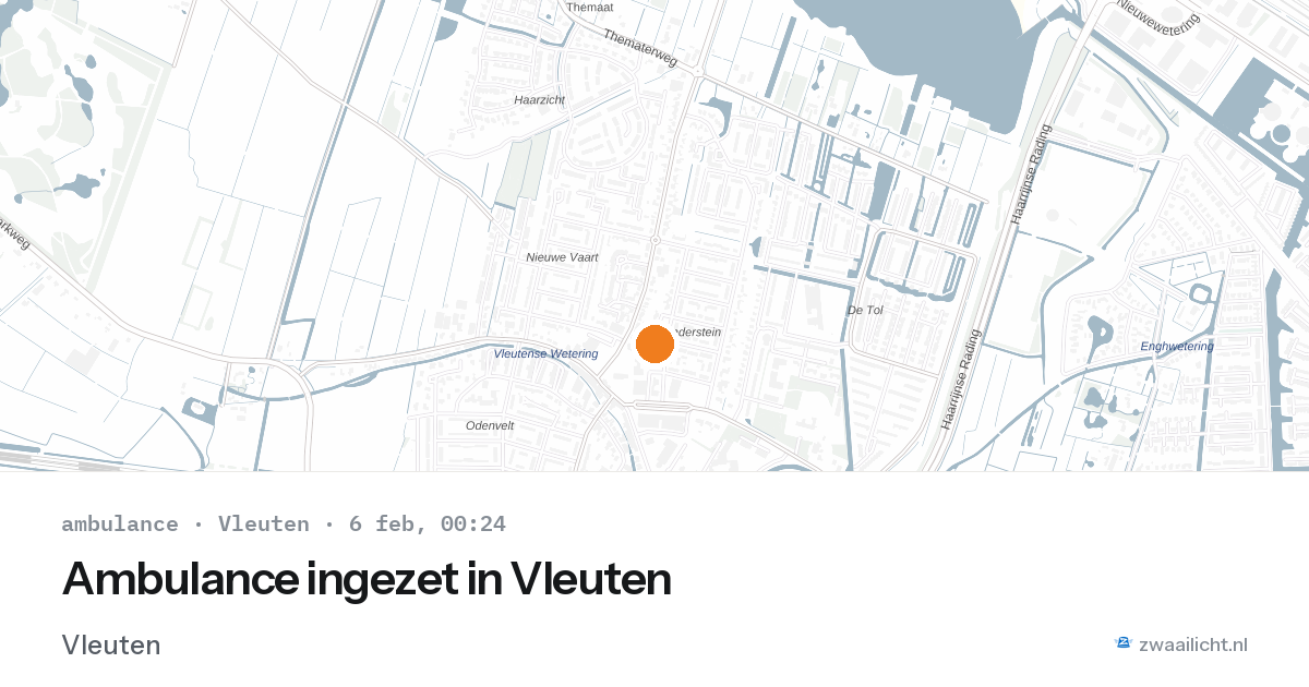 Ambulance ingezet in Vleuten — 5 feb 2026