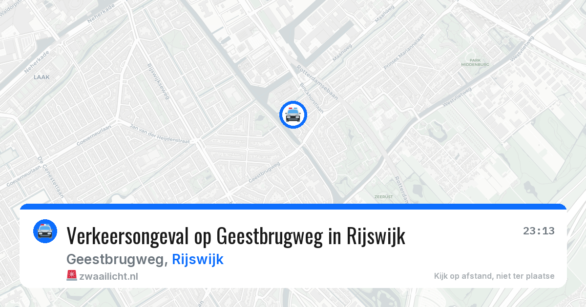 Verkeersongeval op Geestbrugweg in Rijswijk — 4 jun 2026