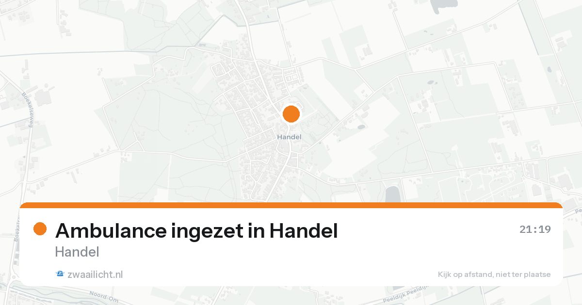 Ambulance ingezet in Handel — 23 aug 2026