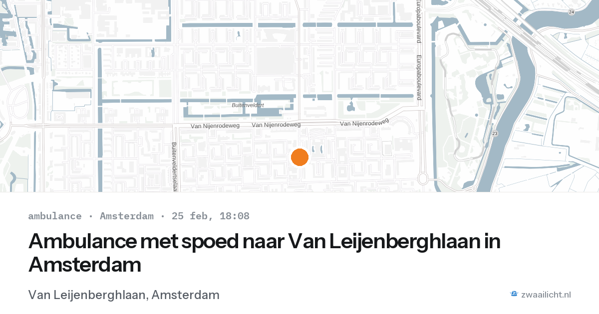 Ambulance met spoed naar Van Leijenberghlaan in Amsterdam — 6 feb 2026