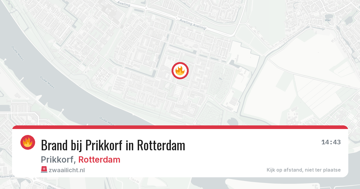Brand bij Prikkorf in Rotterdam — 16 mei 2026