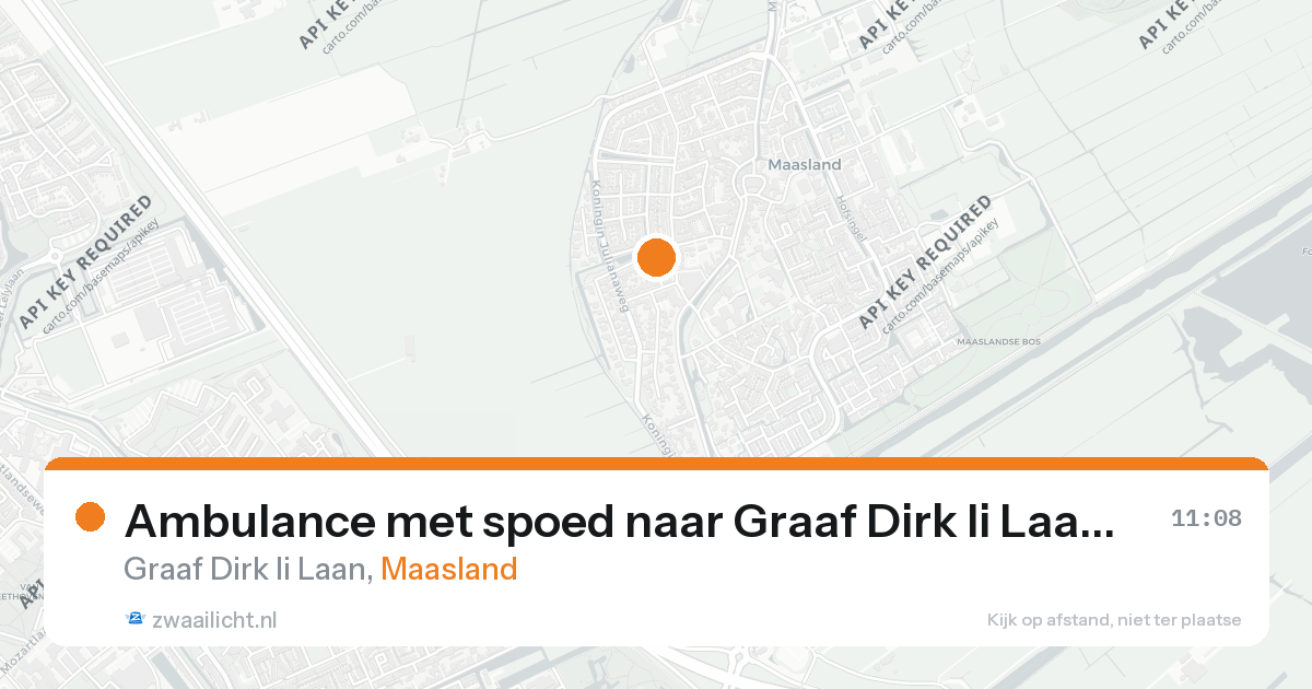 Ambulance met spoed naar Graaf Dirk Ii Laan in Maasland — 26 aug 2026