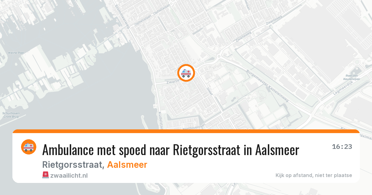 Ambulance met spoed naar Rietgorsstraat in Aalsmeer — 31 jul 2026