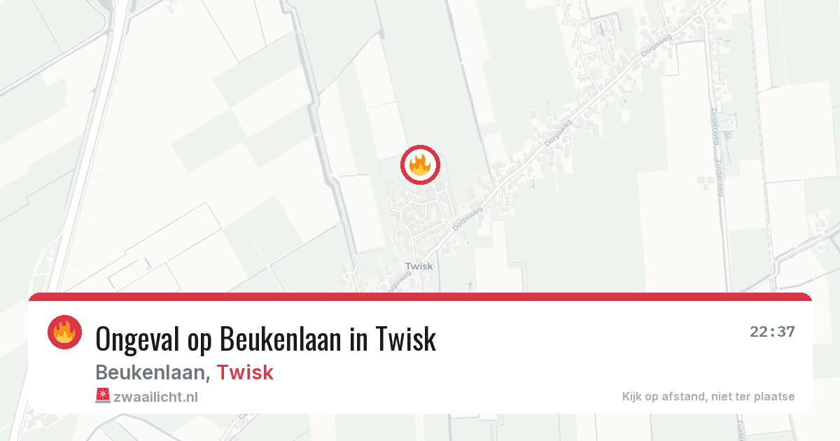 Ongeval op Beukenlaan in Twisk — 11 aug 2026