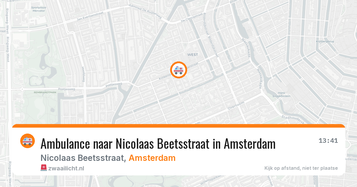 Ambulance naar Nicolaas Beetsstraat in Amsterdam — 8 jul 2026